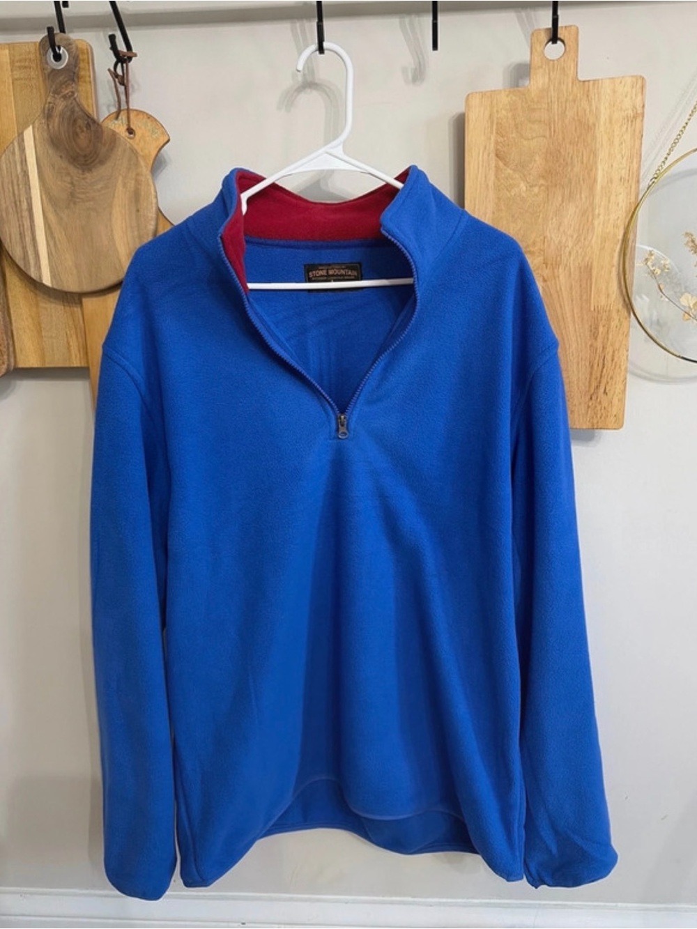 Stone Mountain Accessories Men's Royal Blue Quarter-Zip Fleece Pullover